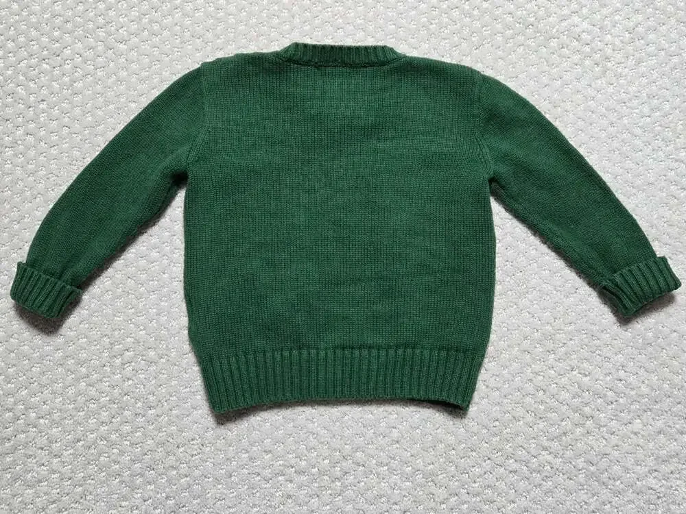 Ralph Lauren Bulldog Intarsia-Knit Sweater for Infants